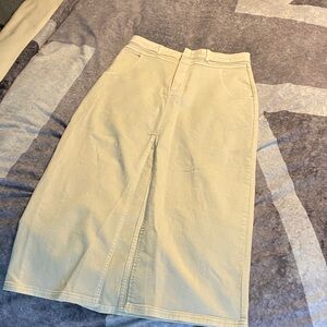 Anthropology Cream Maxi  Skirt